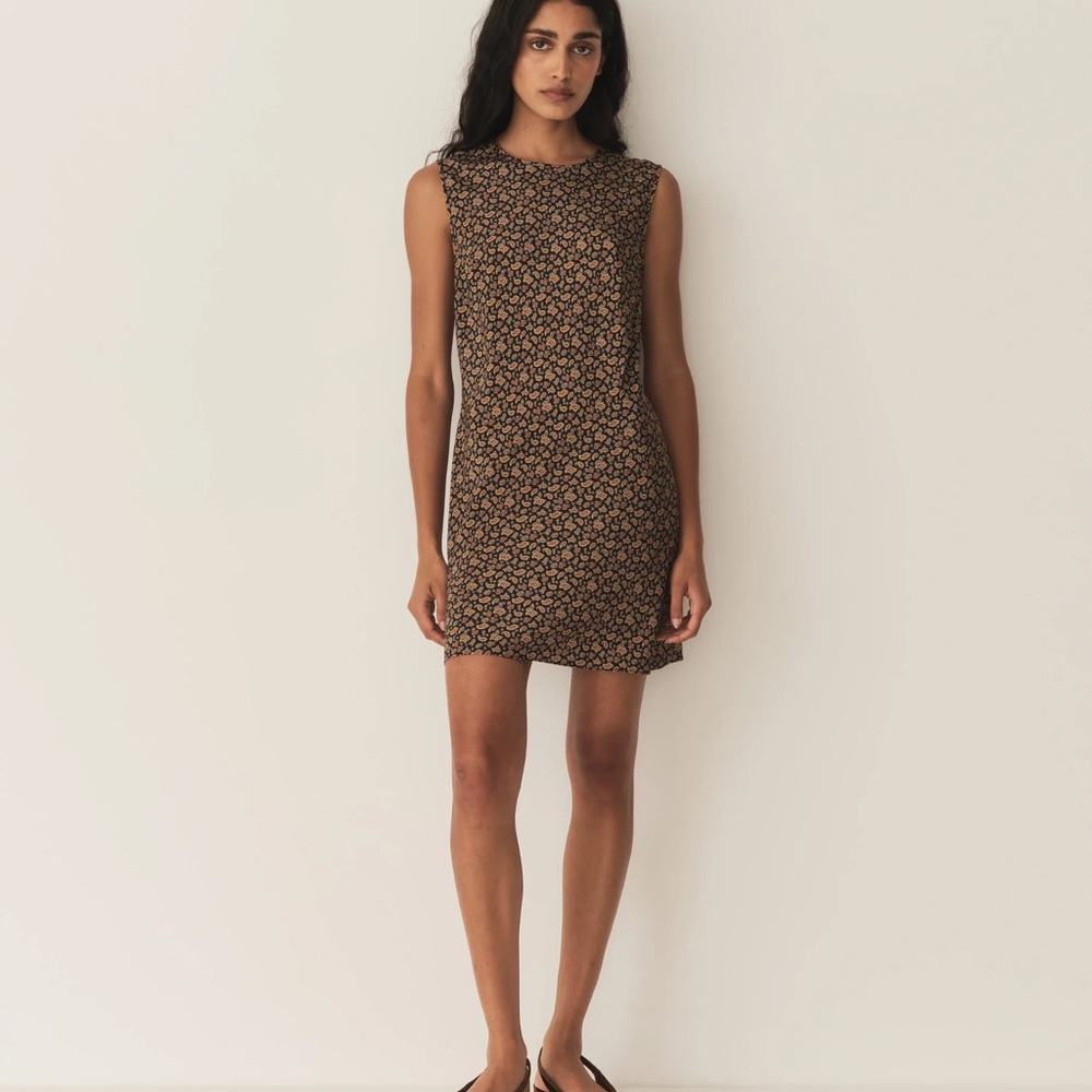 Doen Black and Brown Mini Dress